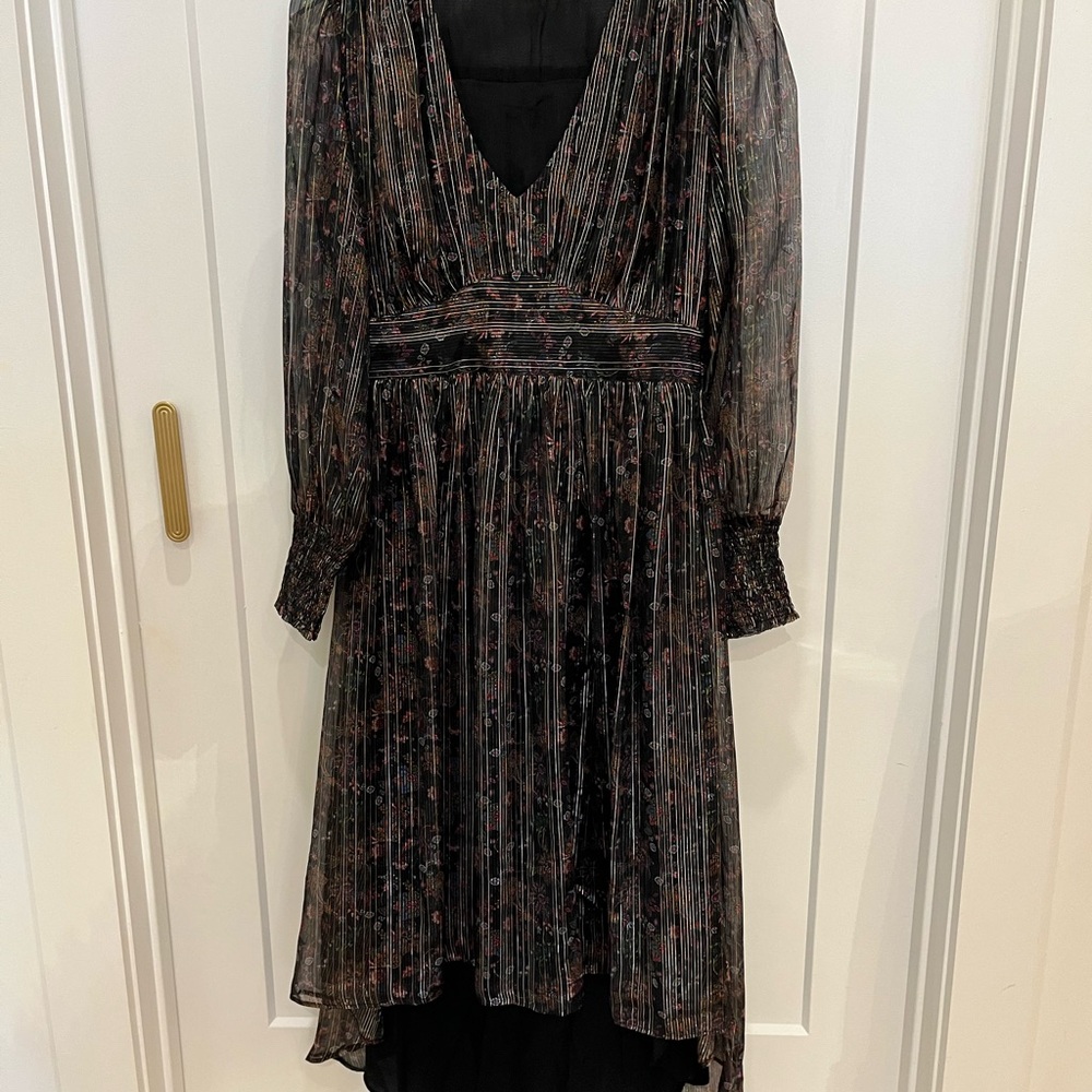 Elegant Black Floral Dress